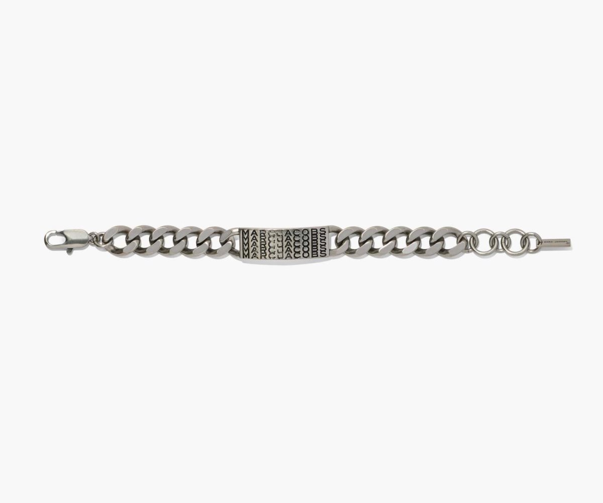 Marc Jacobs Barcode Monogram ID Chain Bracelet Stříbrné | ZIQJF7695