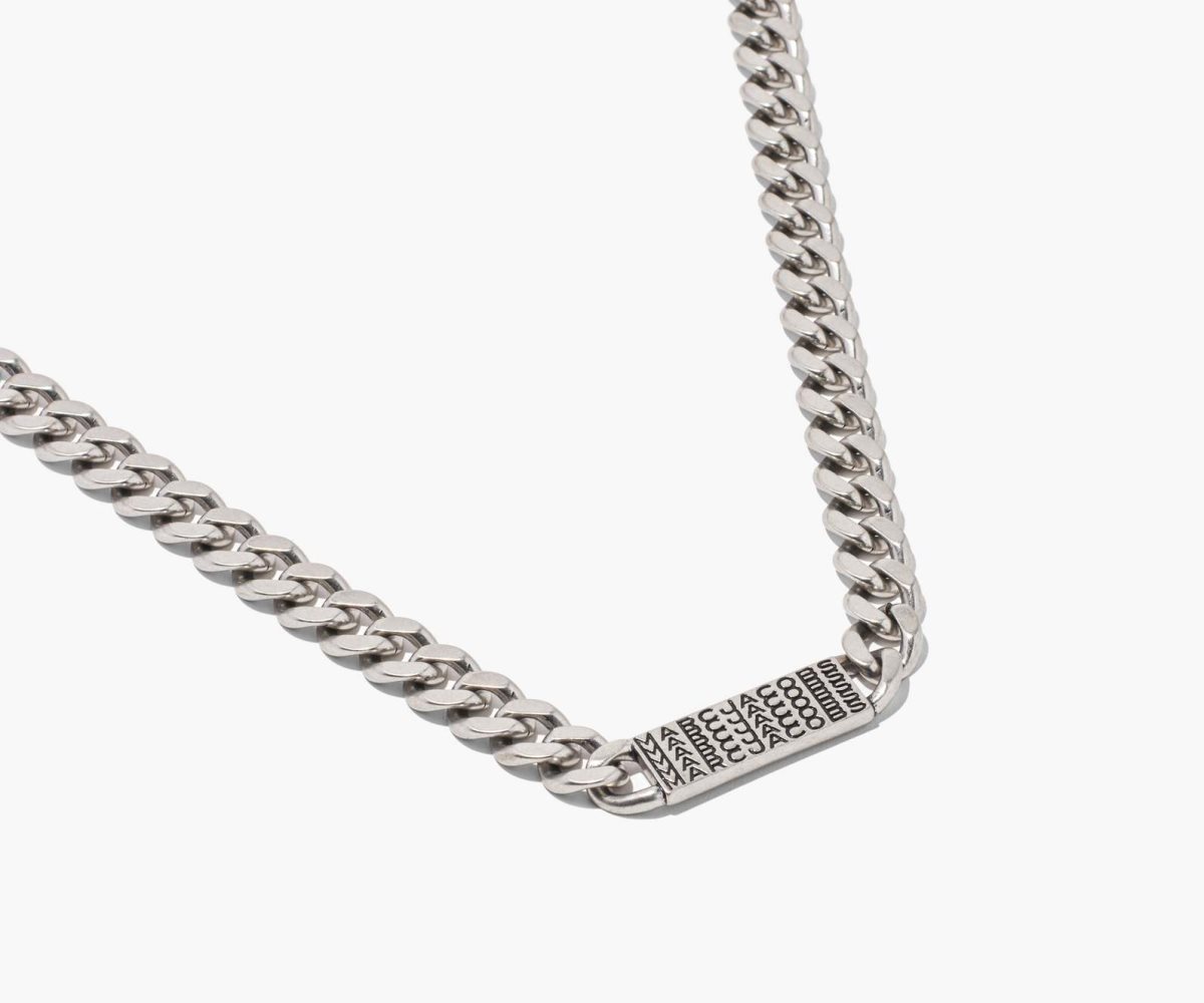 Marc Jacobs Barcode Monogram ID Chain Necklace Stříbrné | CGDOR5736