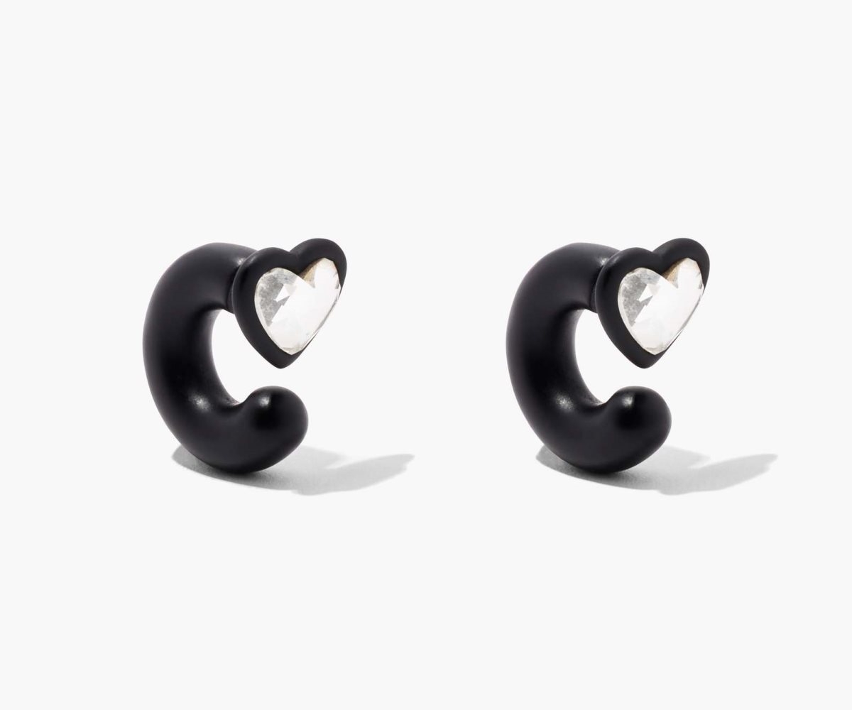 Marc Jacobs Charmed Heart Hoops DTM Černé Viacfarebný | GEFIU8350