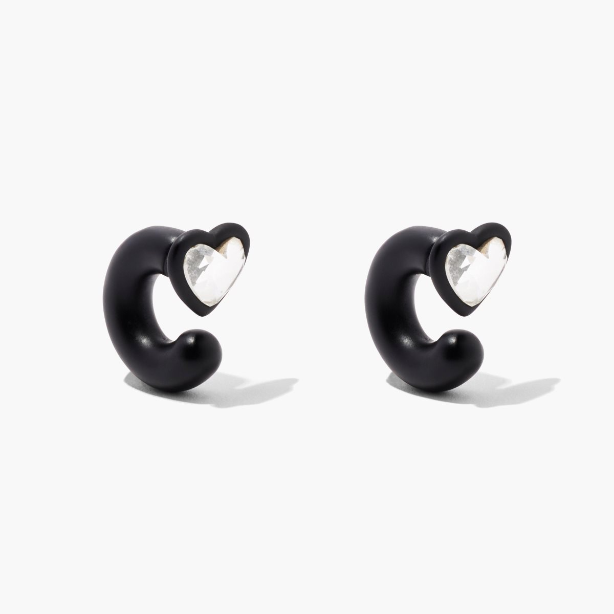 Marc Jacobs Charmed Heart Hoops DTM Černé Viacfarebný | GEFIU8350