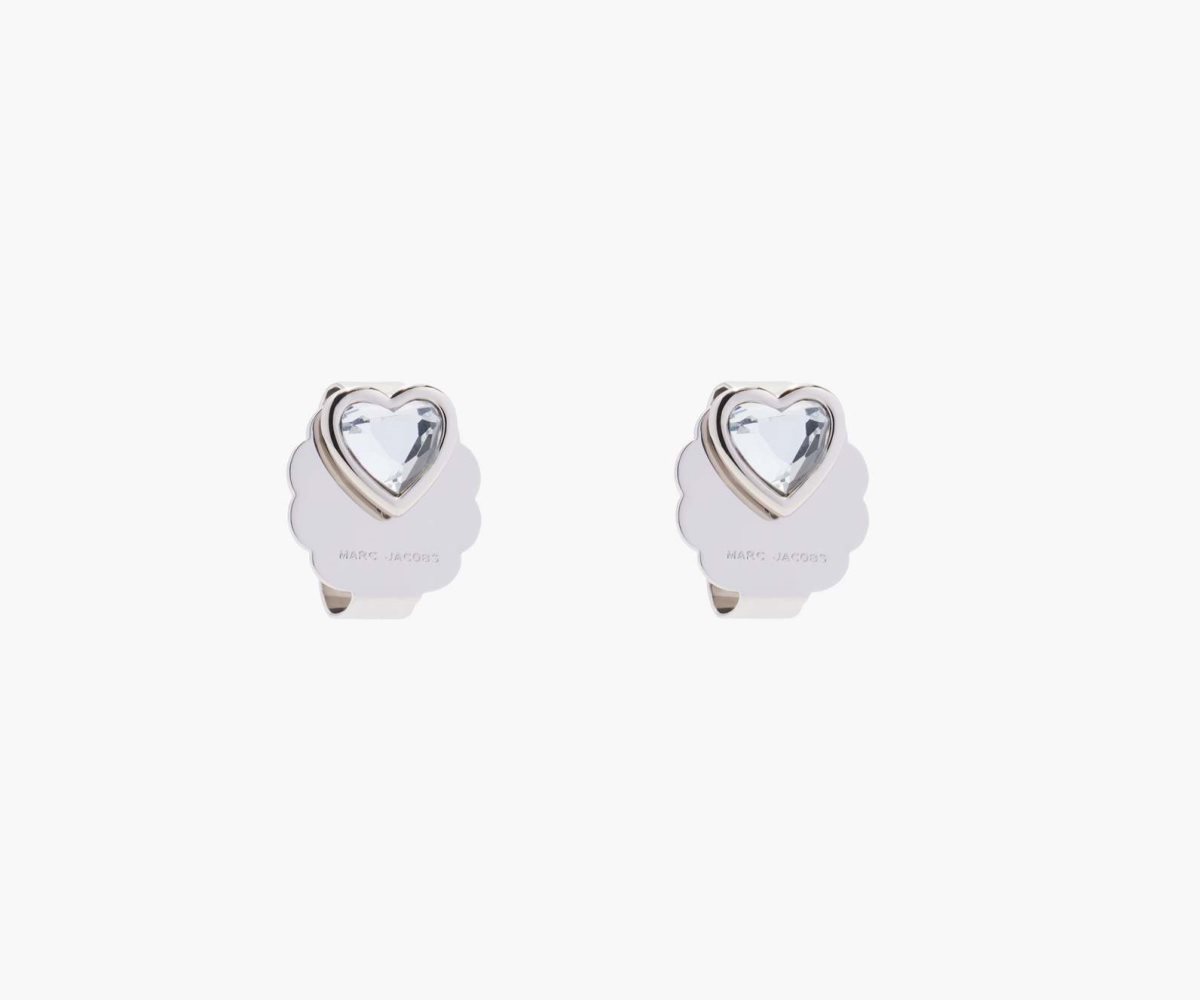 Marc Jacobs Charmed Heart Stud Earrings Stříbrné | TINXR7901