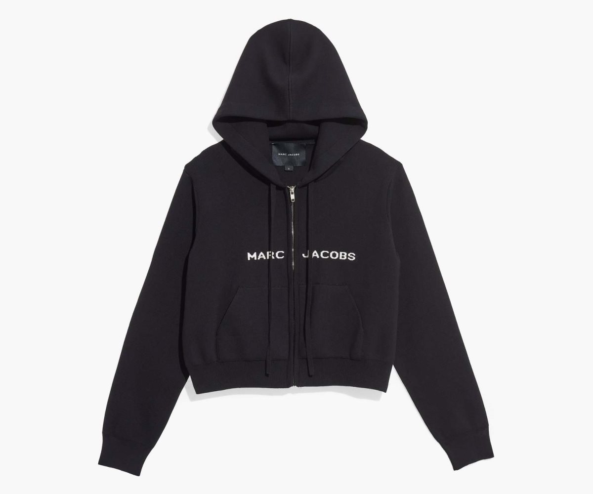 Marc Jacobs Cropped Zip Hoodie Černé | LCAFV9401