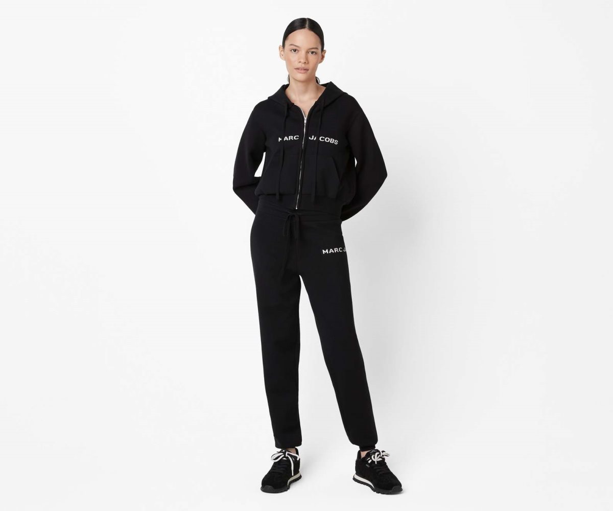 Marc Jacobs Cropped Zip Hoodie Černé | LCAFV9401