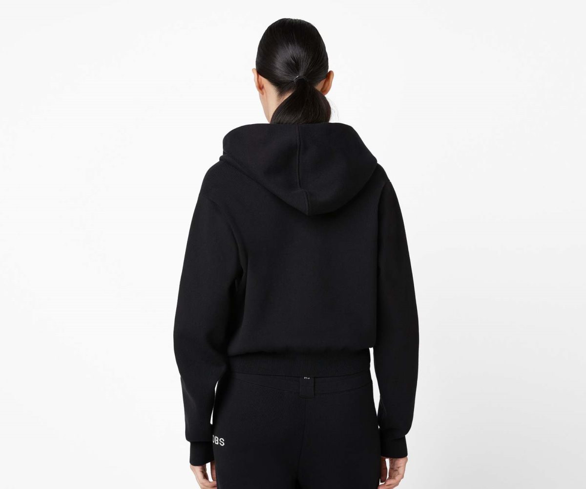 Marc Jacobs Cropped Zip Hoodie Černé | LCAFV9401