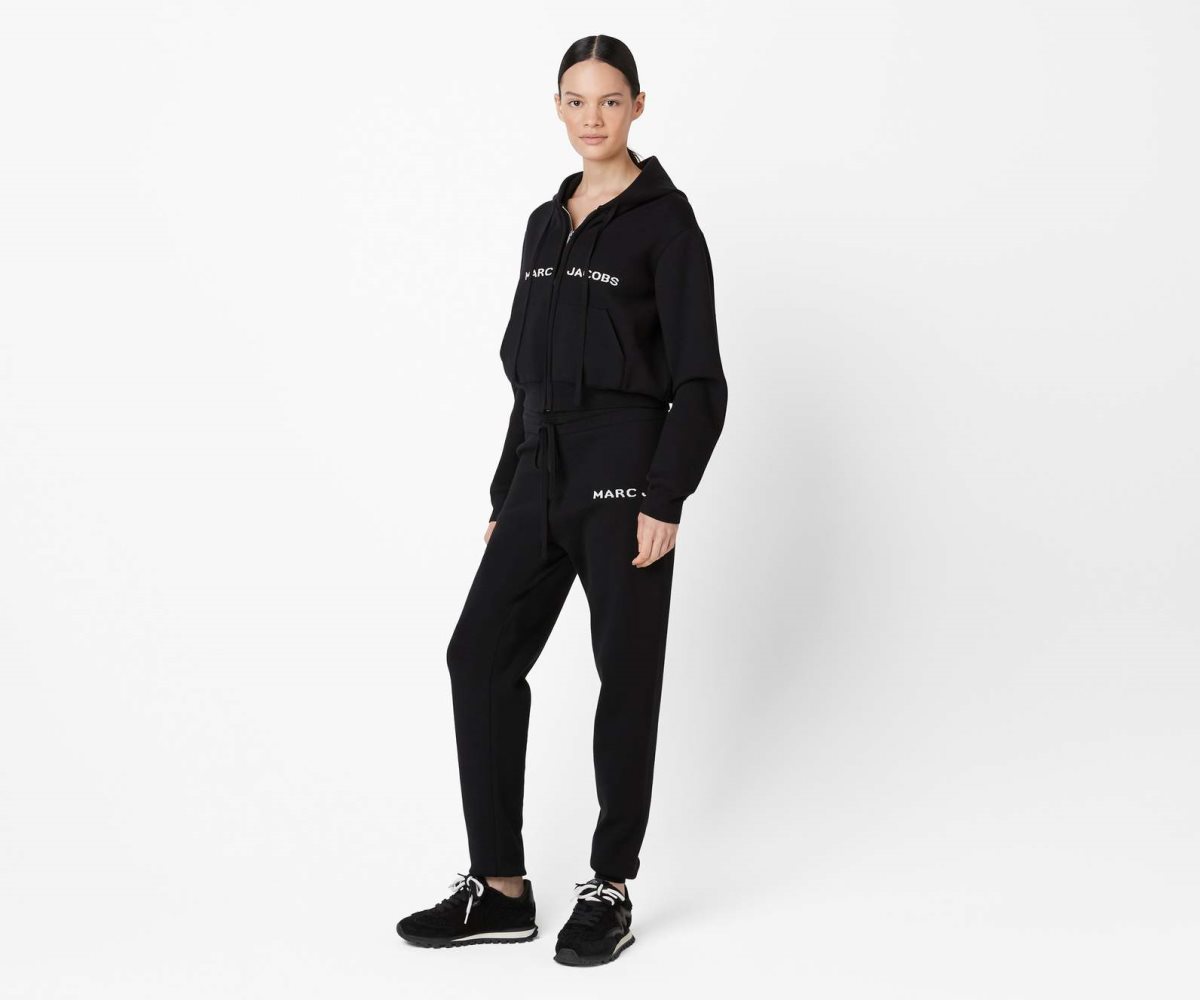 Marc Jacobs Cropped Zip Hoodie Černé | LCAFV9401