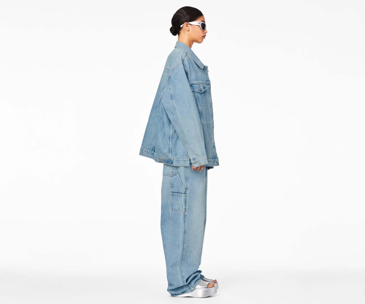 Marc Jacobs Denim Trucker Jacket Oranžové Blankyt | KWPQO6503