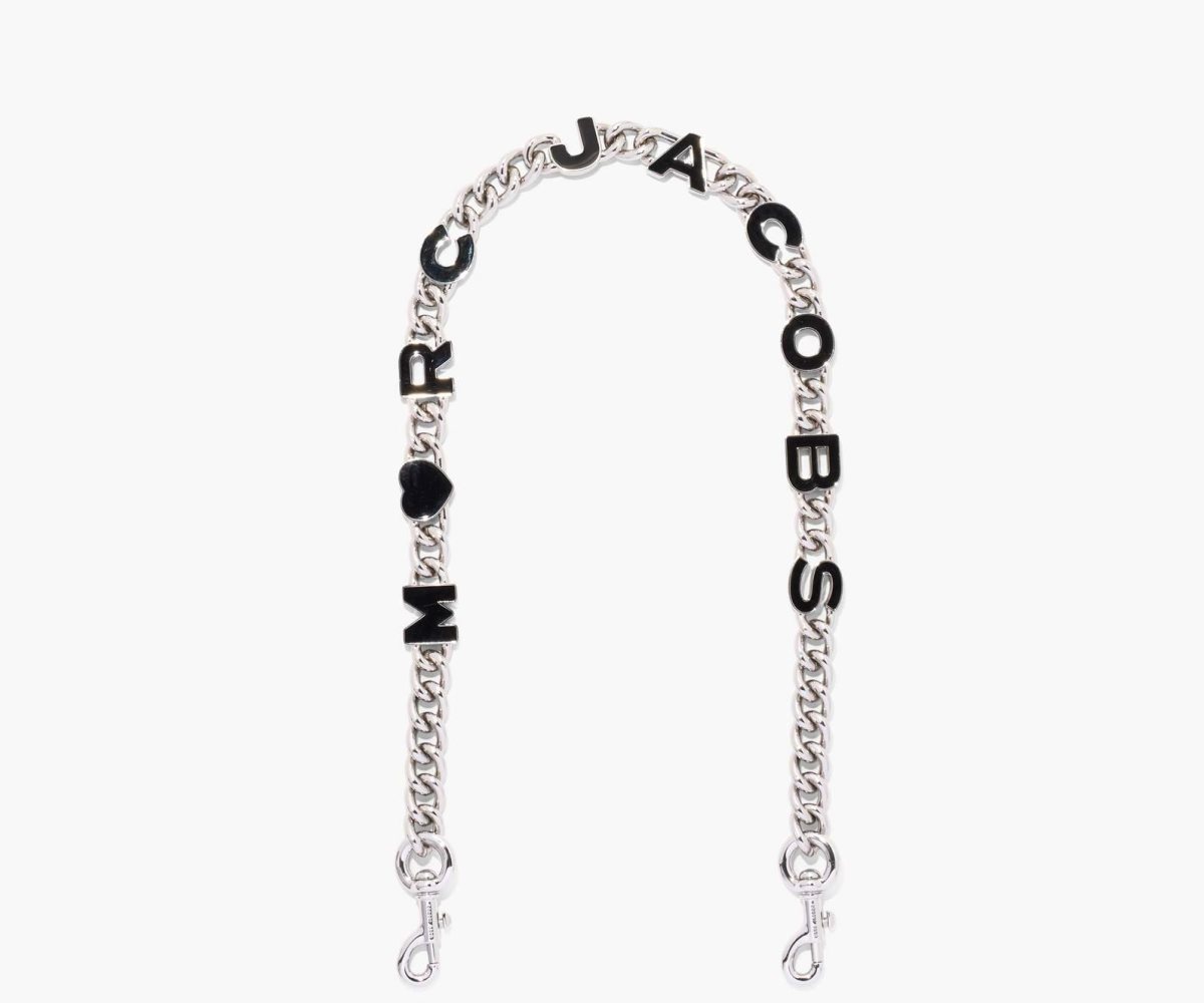 Marc Jacobs Heart Charm Chain Shoulder Páskové Černé Stříbrné | WIOLV3286