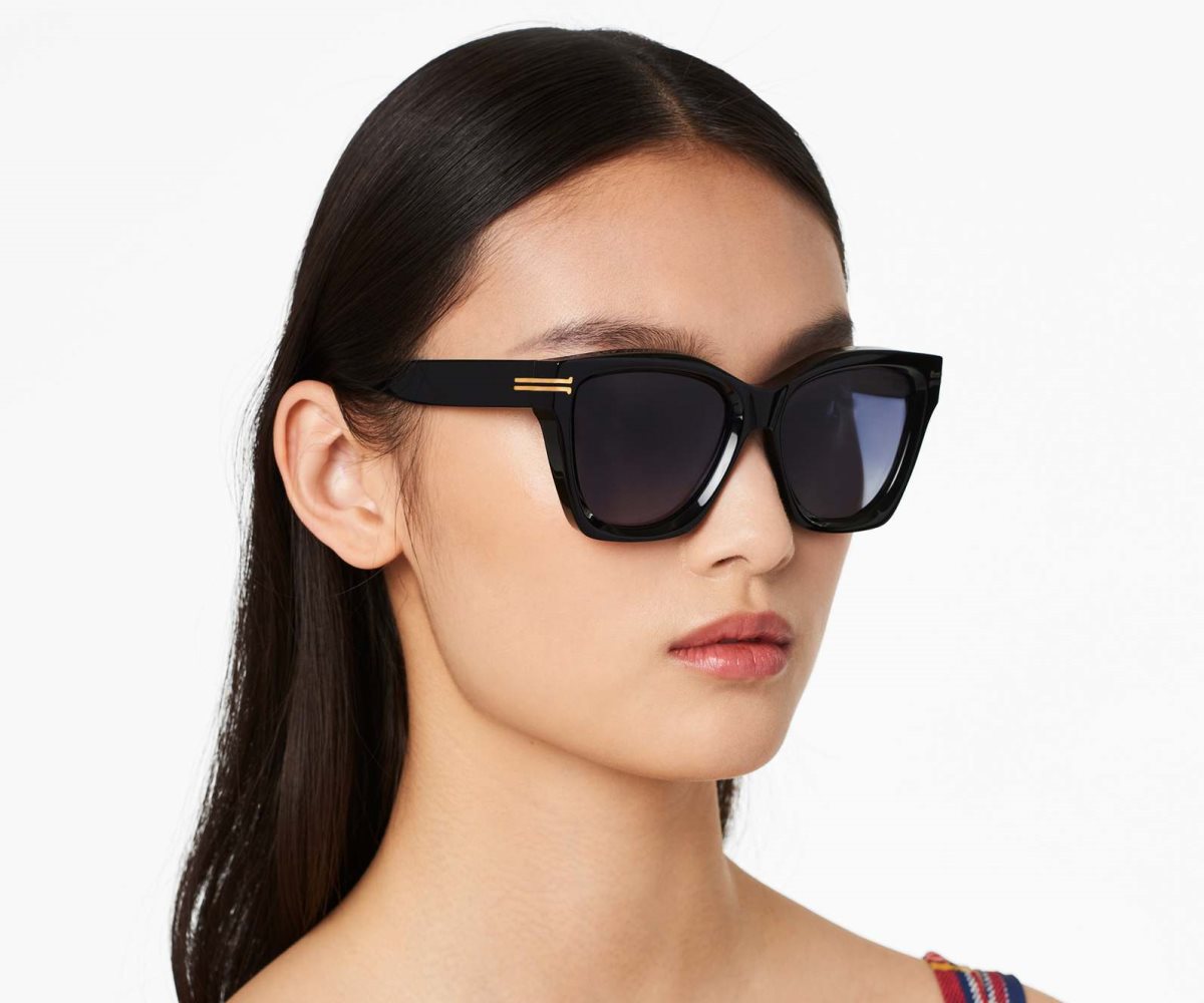 Marc Jacobs Icon Edge Oversized Square Sunglasses Černé | TMAGV1063