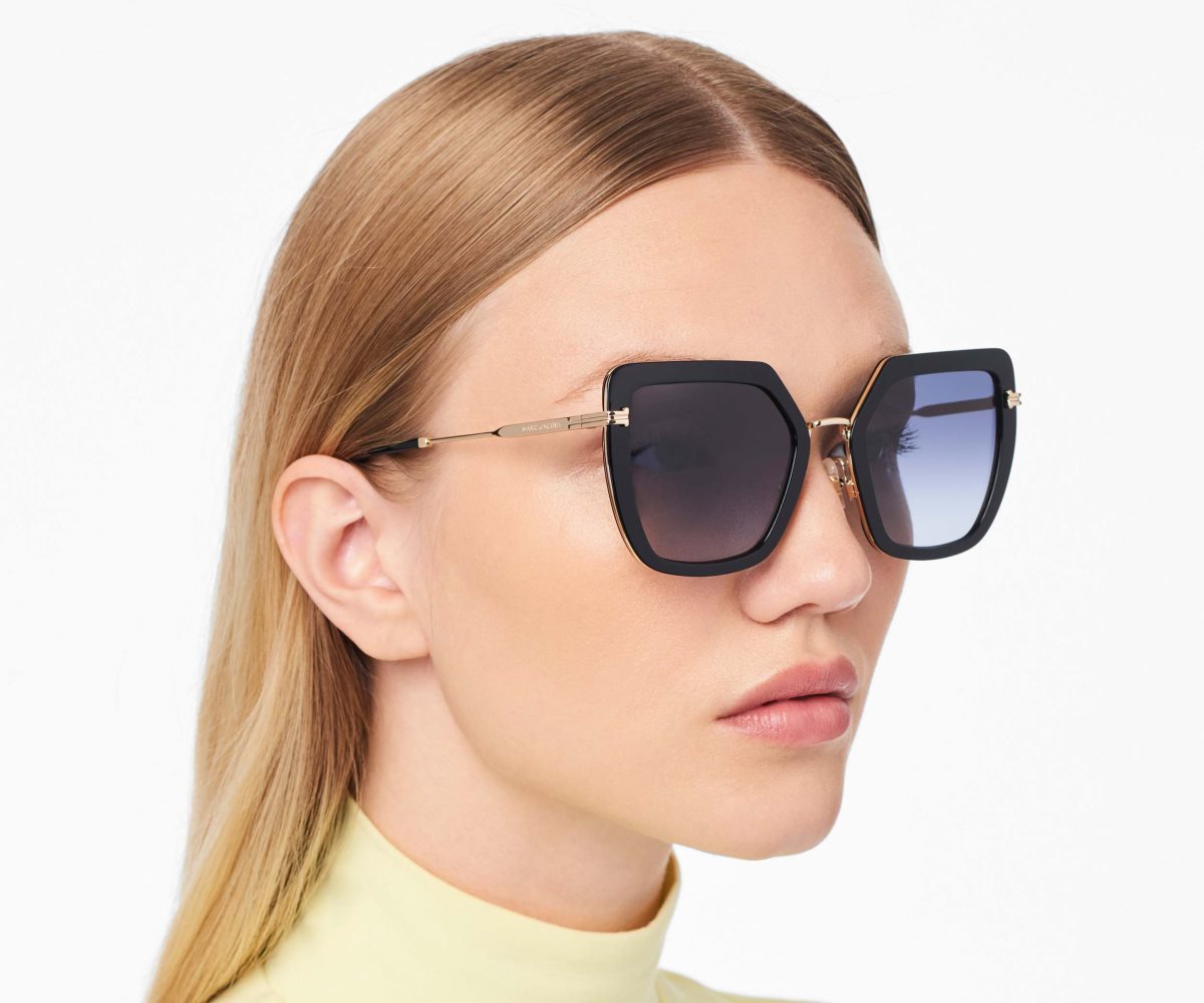 Marc Jacobs Icon Oversized Butterfly Sunglasses Černé Zlaté | HTWRI7185