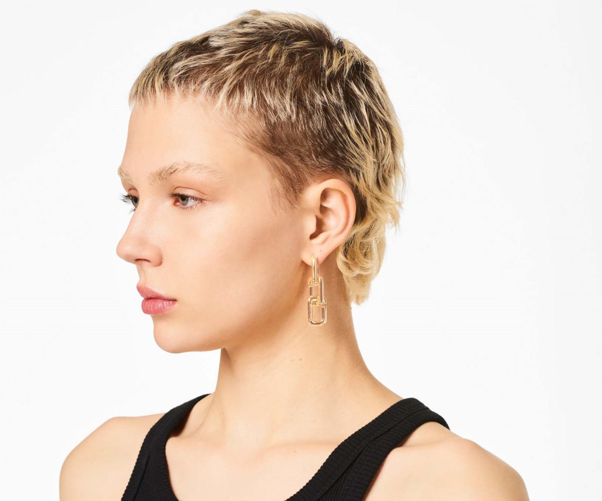 Marc Jacobs J Marc Chain Link Earrings Zlaté | GHARC7165