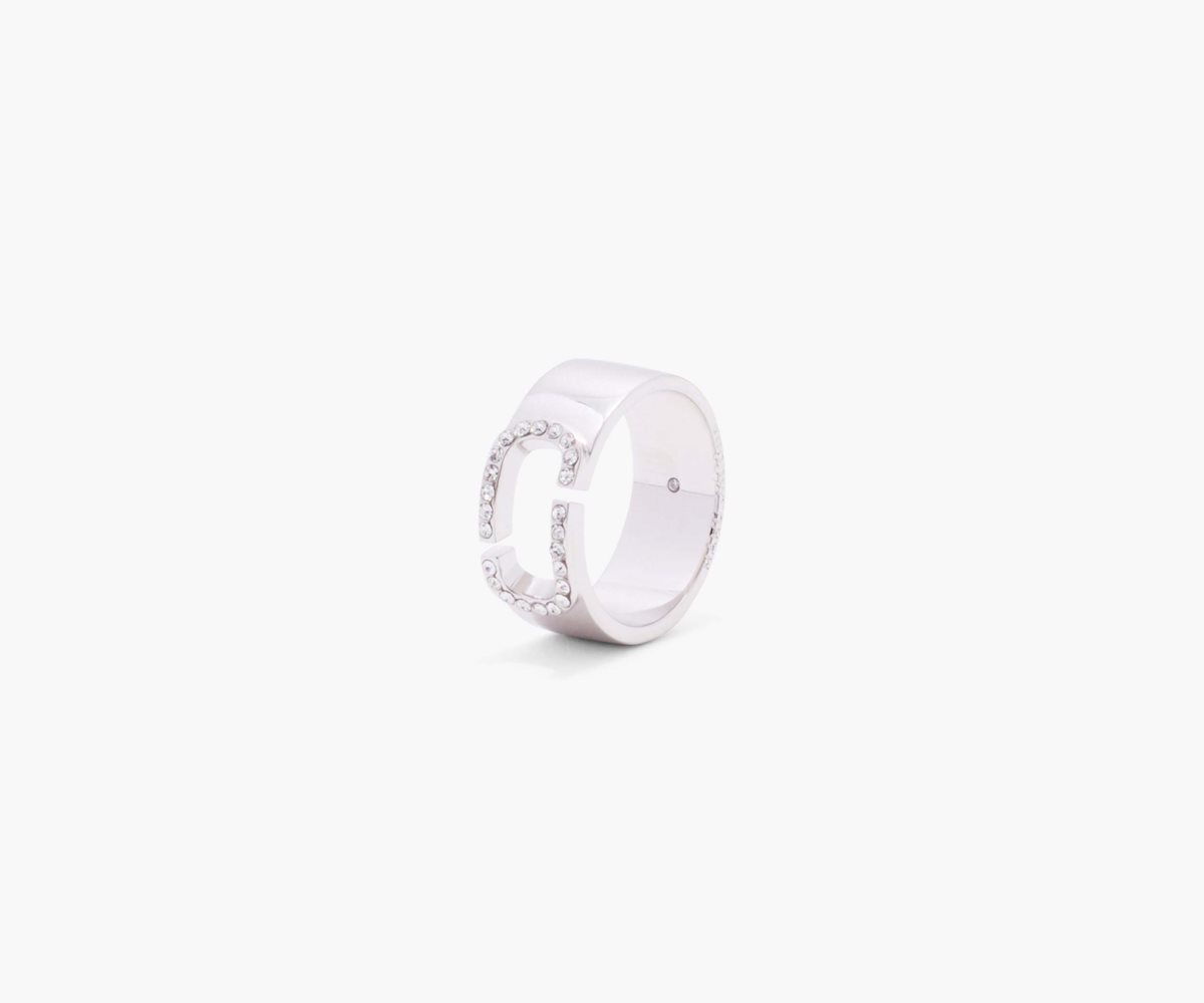 Marc Jacobs J Marc Crystal Ring Stříbrné | OUQWY5631