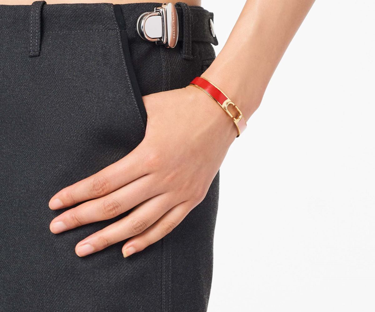 Marc Jacobs J Marc Hinge Bangle Červené Viacfarebný Zlaté | LAWNP0859