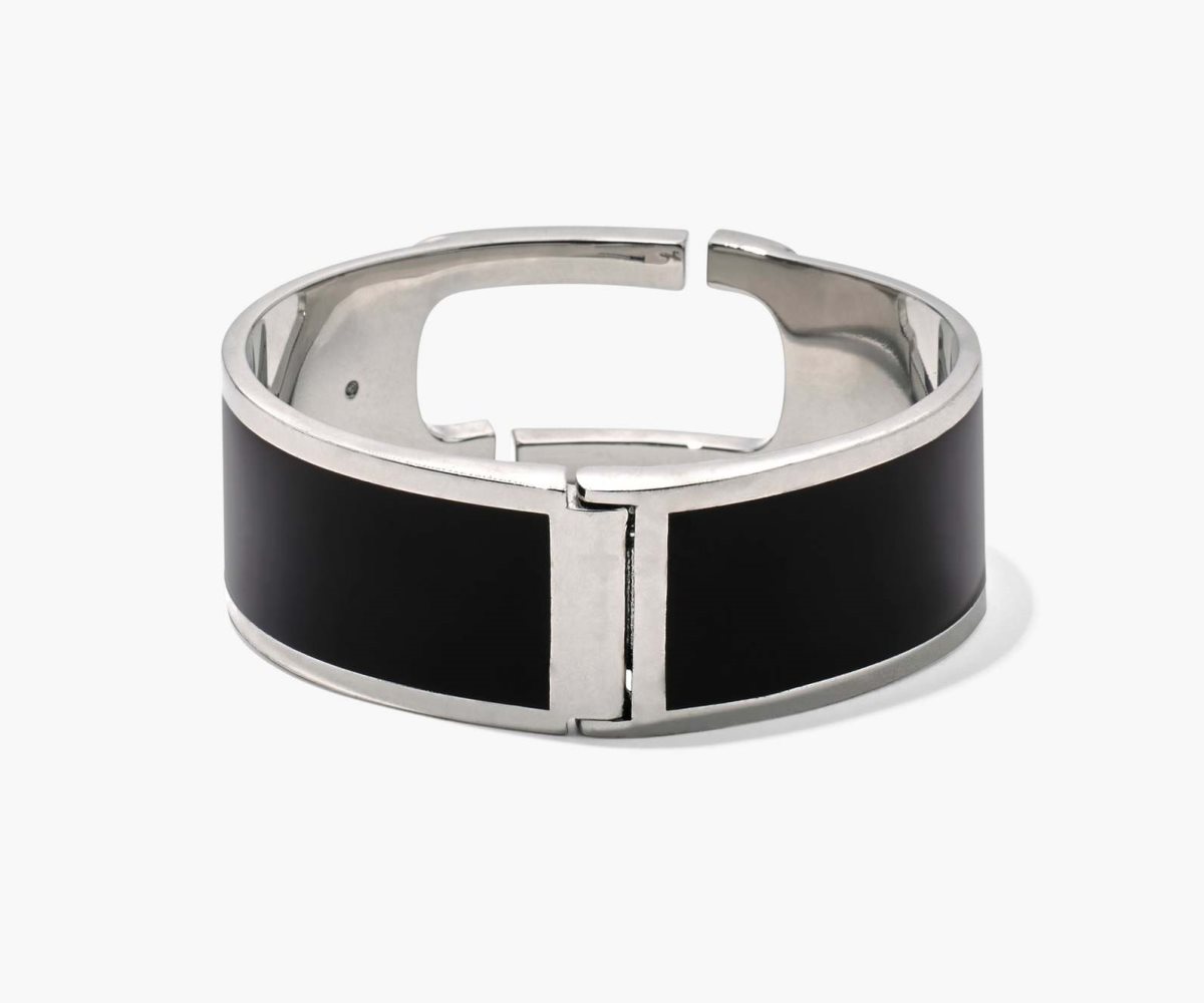 Marc Jacobs J Marc Large Hinge Bangle Černé Stříbrné | PCIFY2879