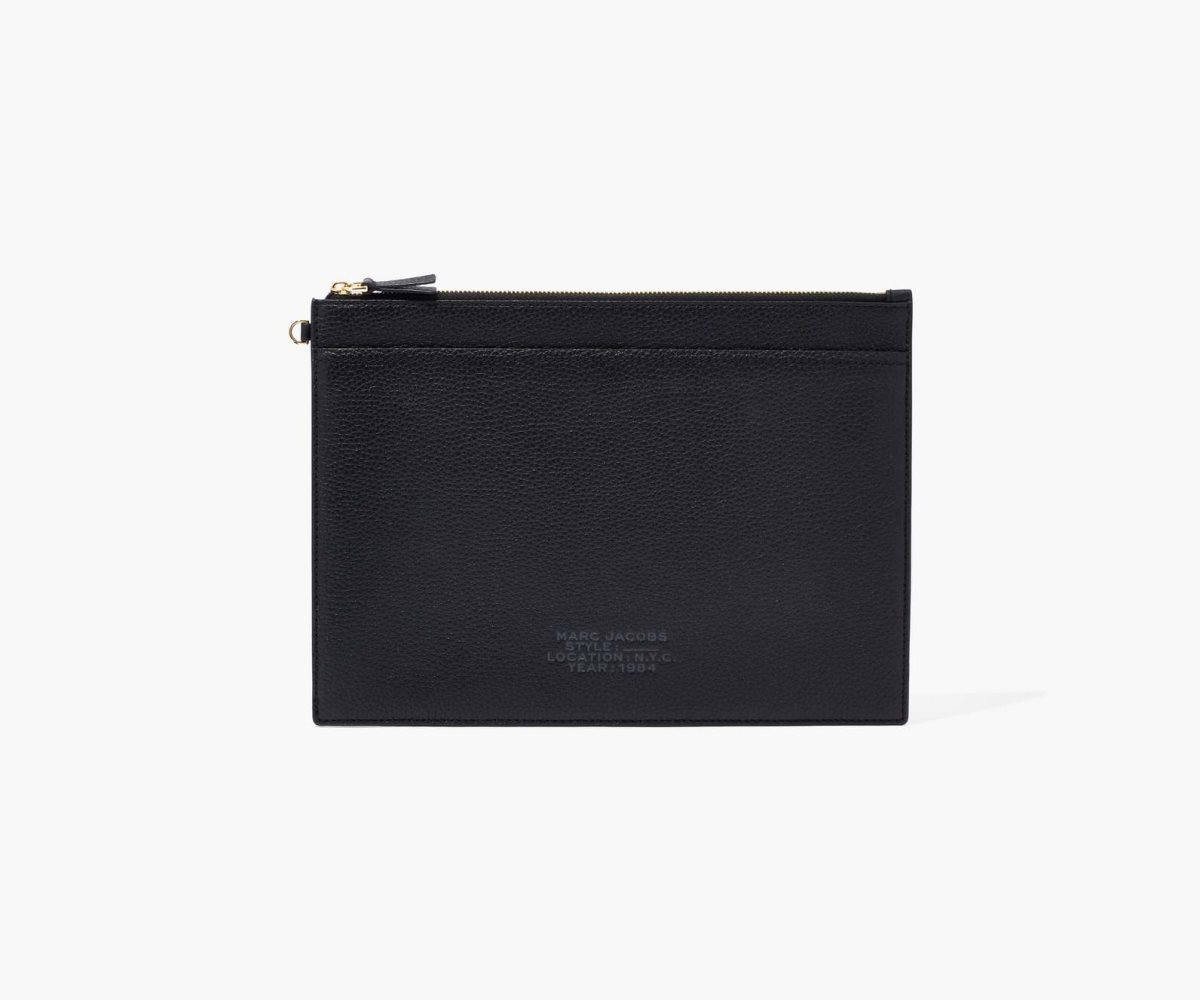 Marc Jacobs Large Læder Wristlet Černé | GWXLV0543