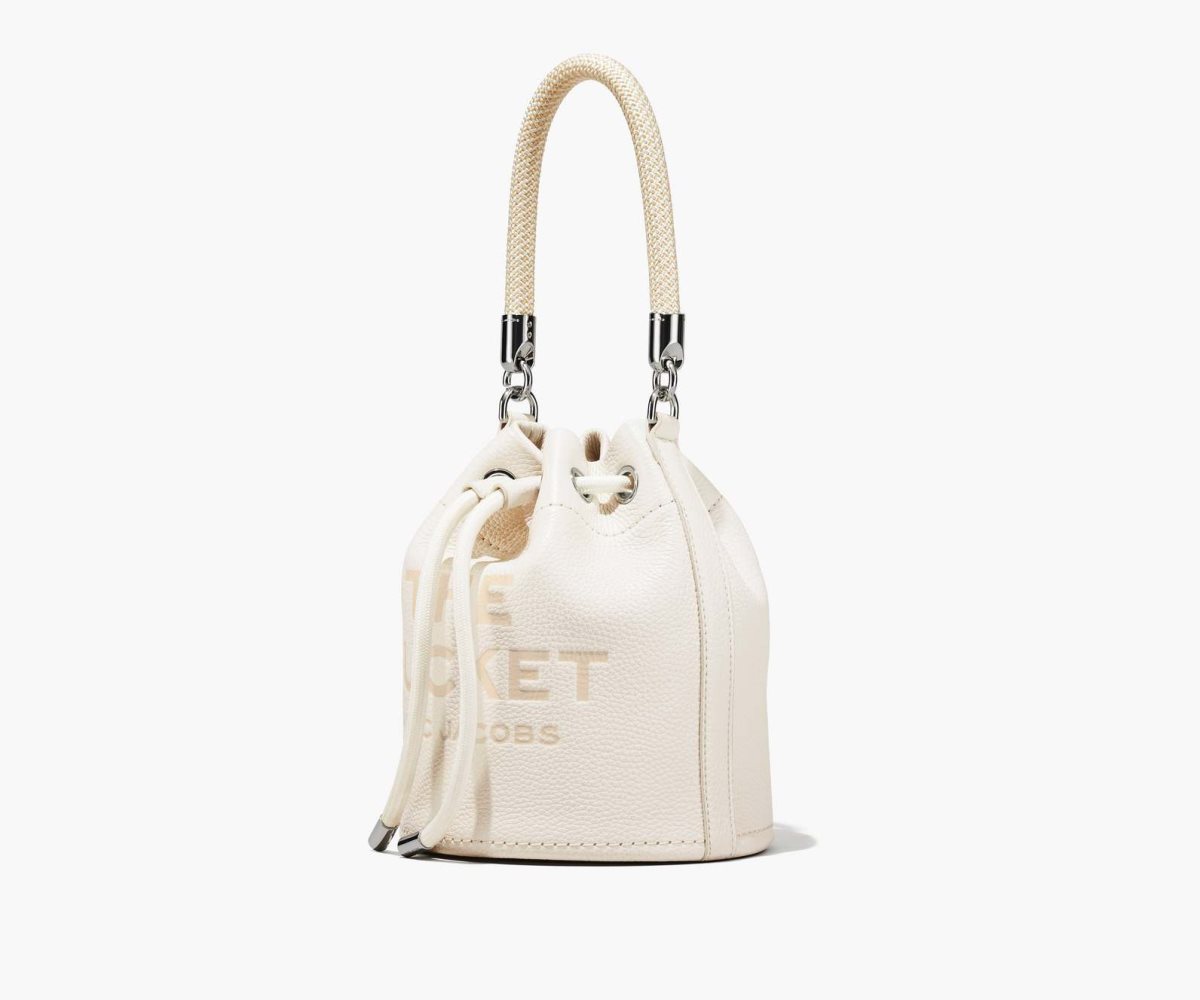 Marc Jacobs Læder Bucket Bag Stříbrné | PWDAL8192