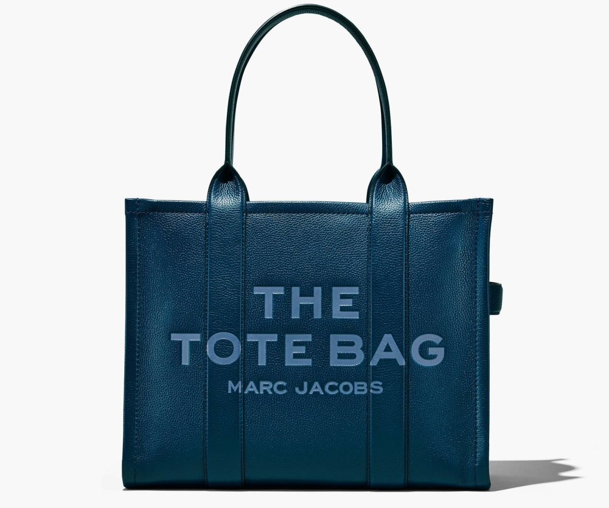 Marc Jacobs Læder Large Tote Bag Blankyt | PBDTJ1486