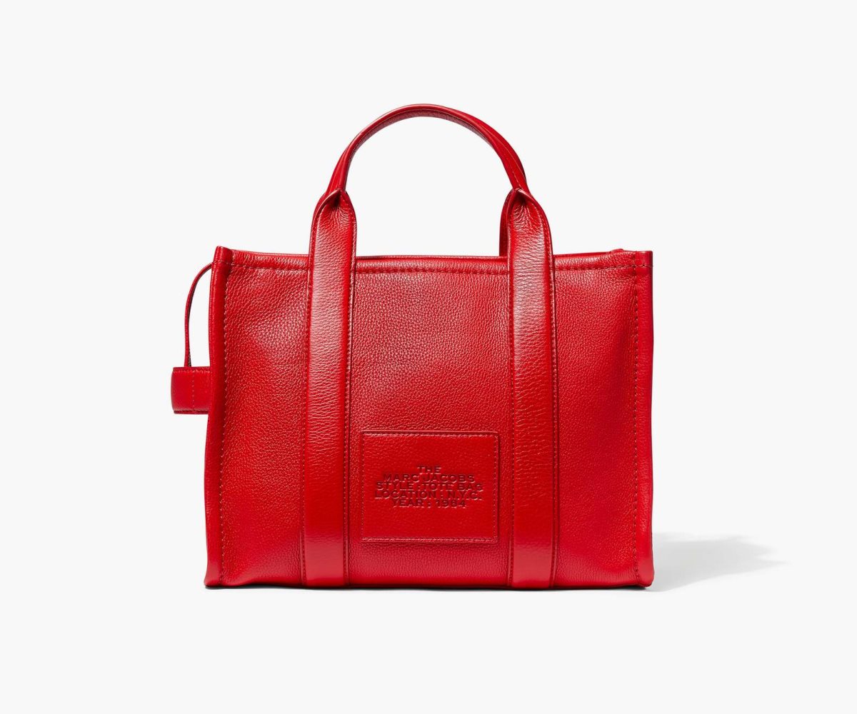 Marc Jacobs Læder Medium Tote Bag Červené | XNBJL2763