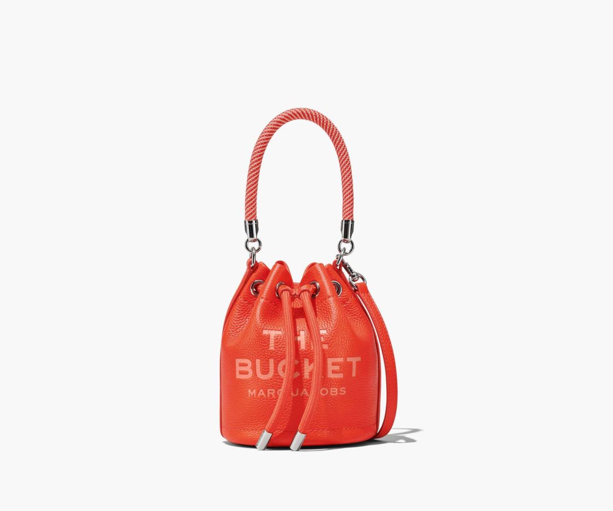 Marc Jacobs Læder Micro Bucket Bag Oranžové | XQSMY1495