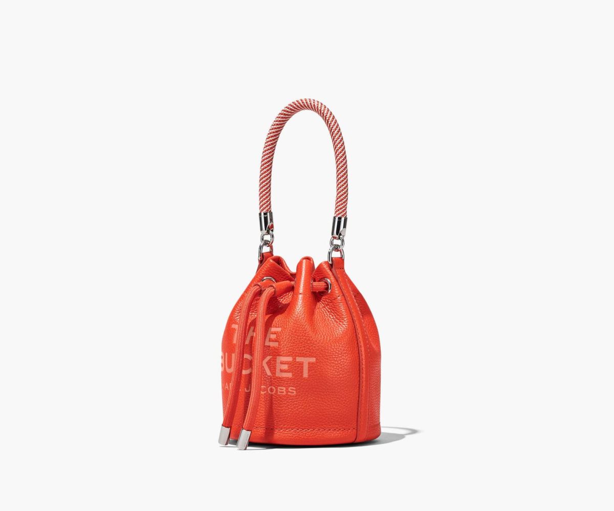 Marc Jacobs Læder Micro Bucket Bag Oranžové | XQSMY1495