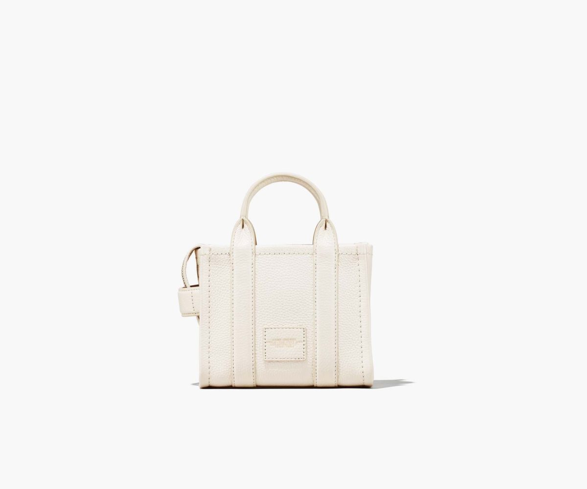 Marc Jacobs Læder Micro Tote Bag Stříbrné | SJDFI2413