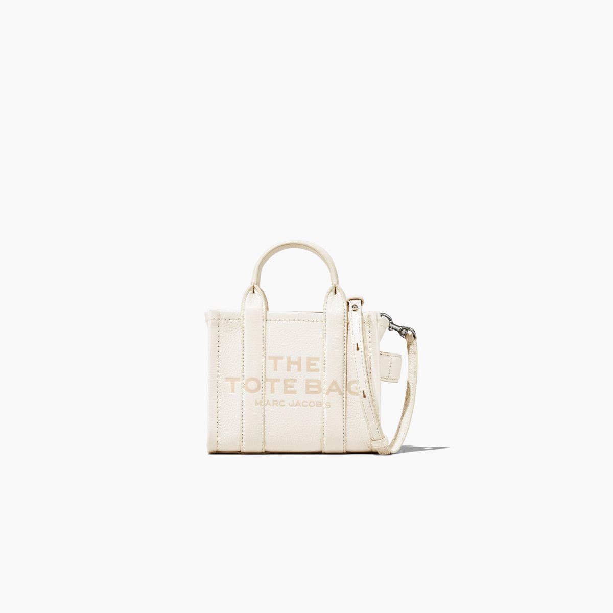 Marc Jacobs Læder Micro Tote Bag Stříbrné | SJDFI2413