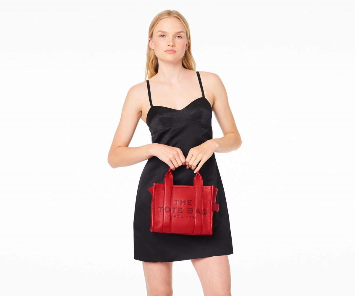 Marc Jacobs Læder Mini Tote Bag Červené | UPHAX7630