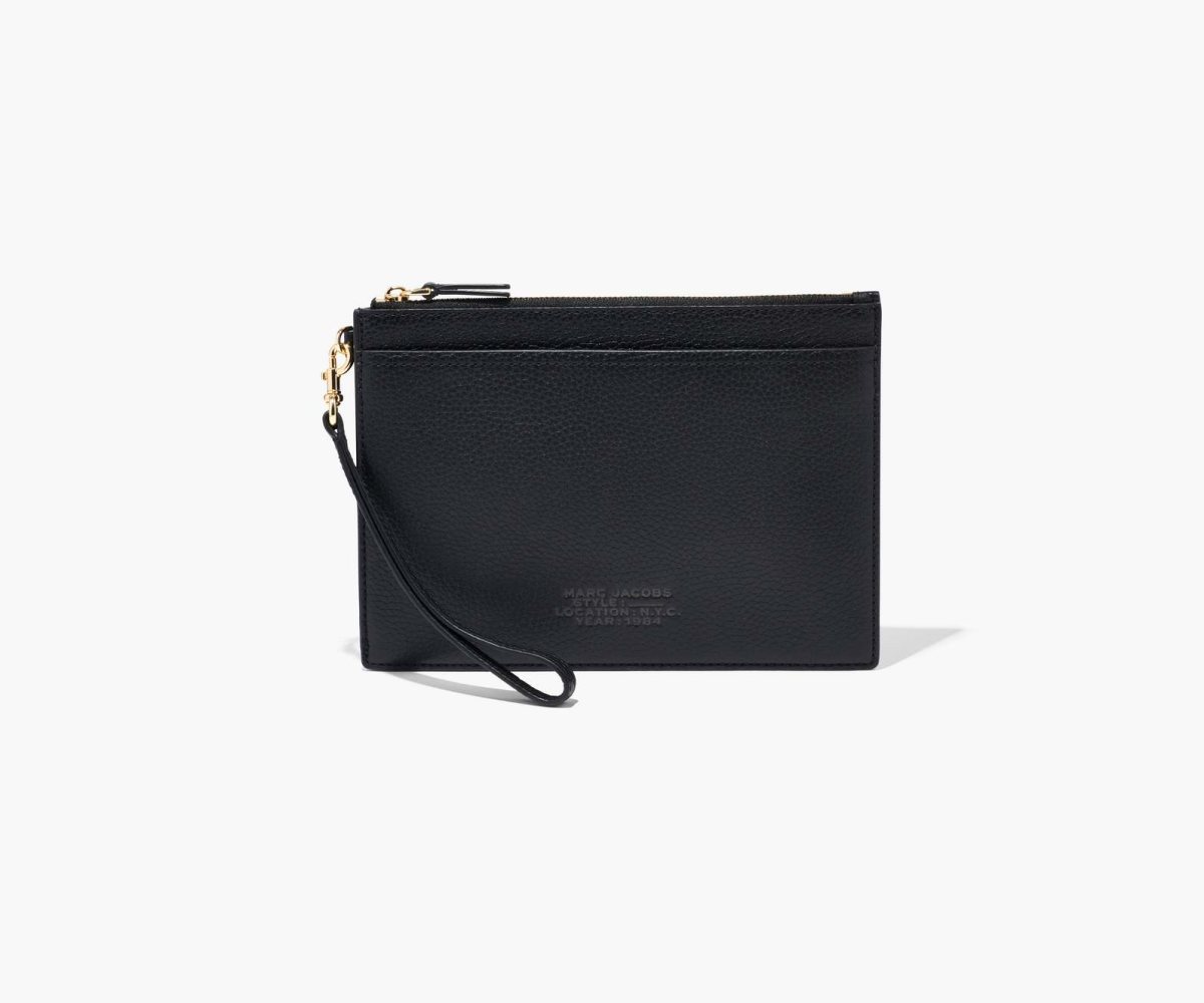 Marc Jacobs Læder Small Wristlet Černé | XNAQW1653