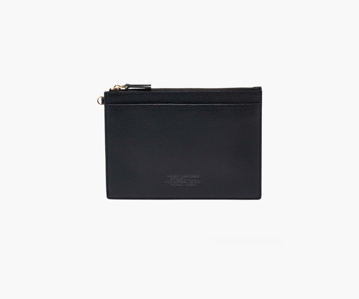 Marc Jacobs Læder Small Wristlet Černé | XNAQW1653