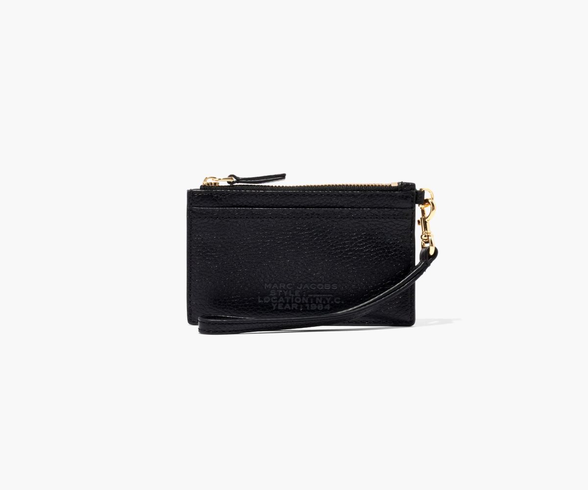 Marc Jacobs Læder Top Zip Wristlet Černé | WLPSQ0546