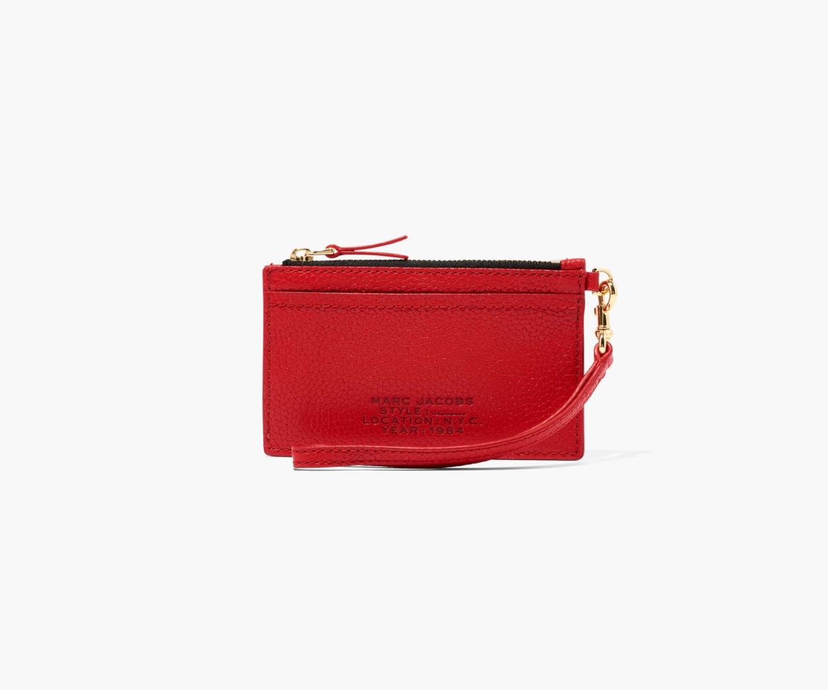 Marc Jacobs Læder Top Zip Wristlet Červené | SGIRZ0612