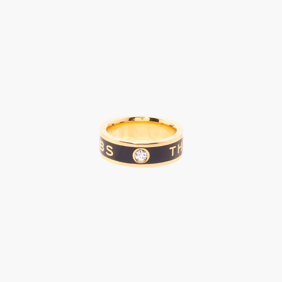 Marc Jacobs Medallion Ring Černé Zlaté | LBQSO0378