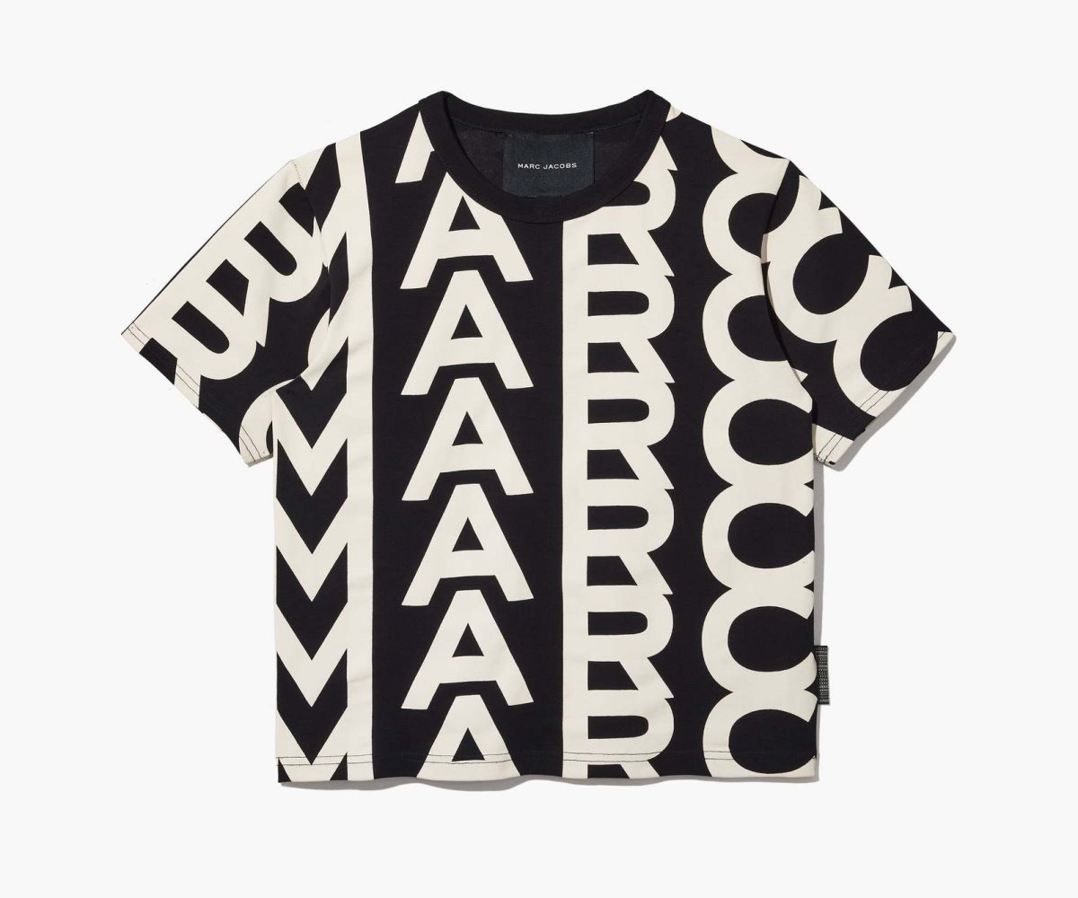 Marc Jacobs Monogram Baby Tee Černé Bílé | HZRKT8139