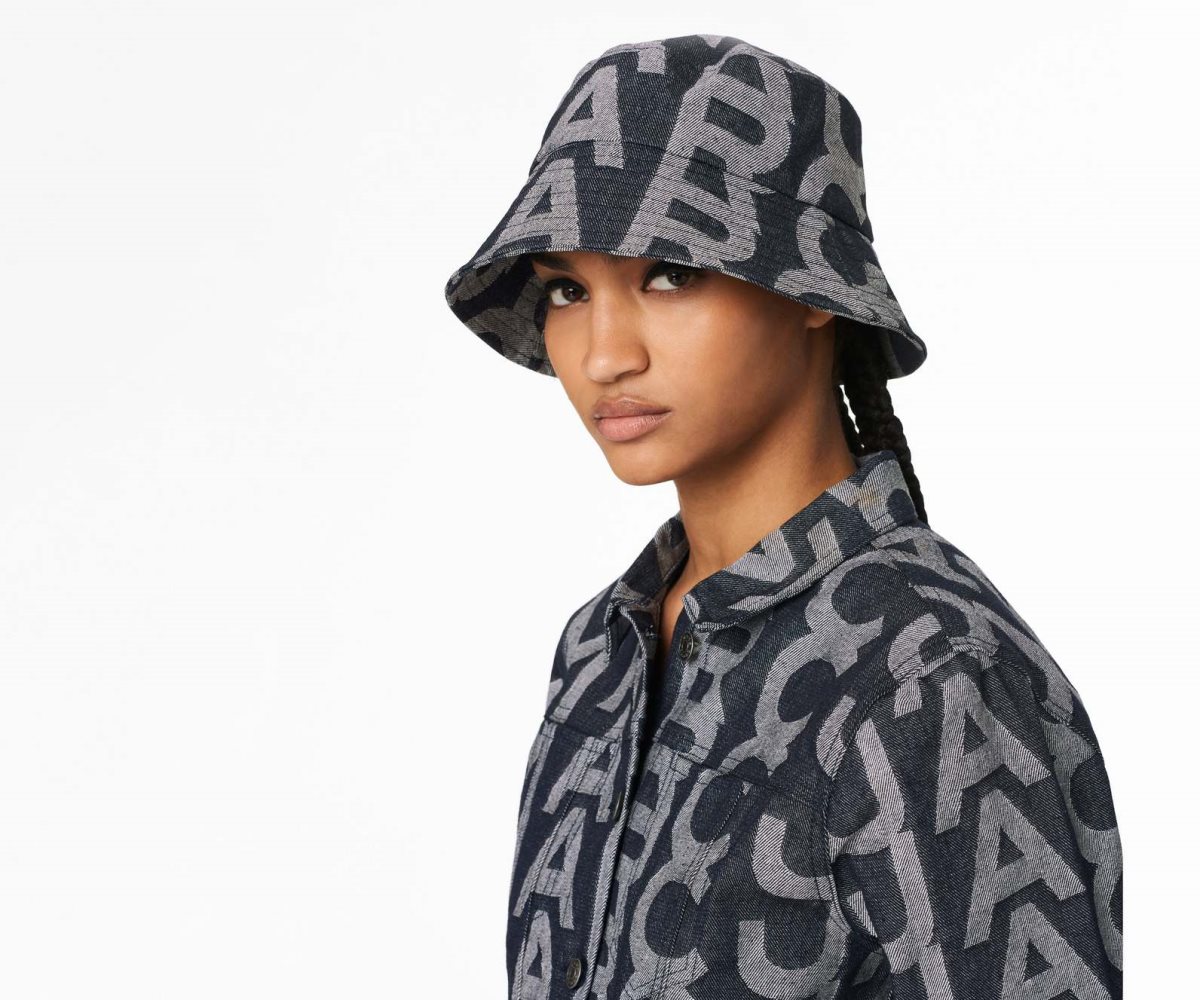 Marc Jacobs Monogram Denim Bucket Hat Blankyt | OJPDF9628