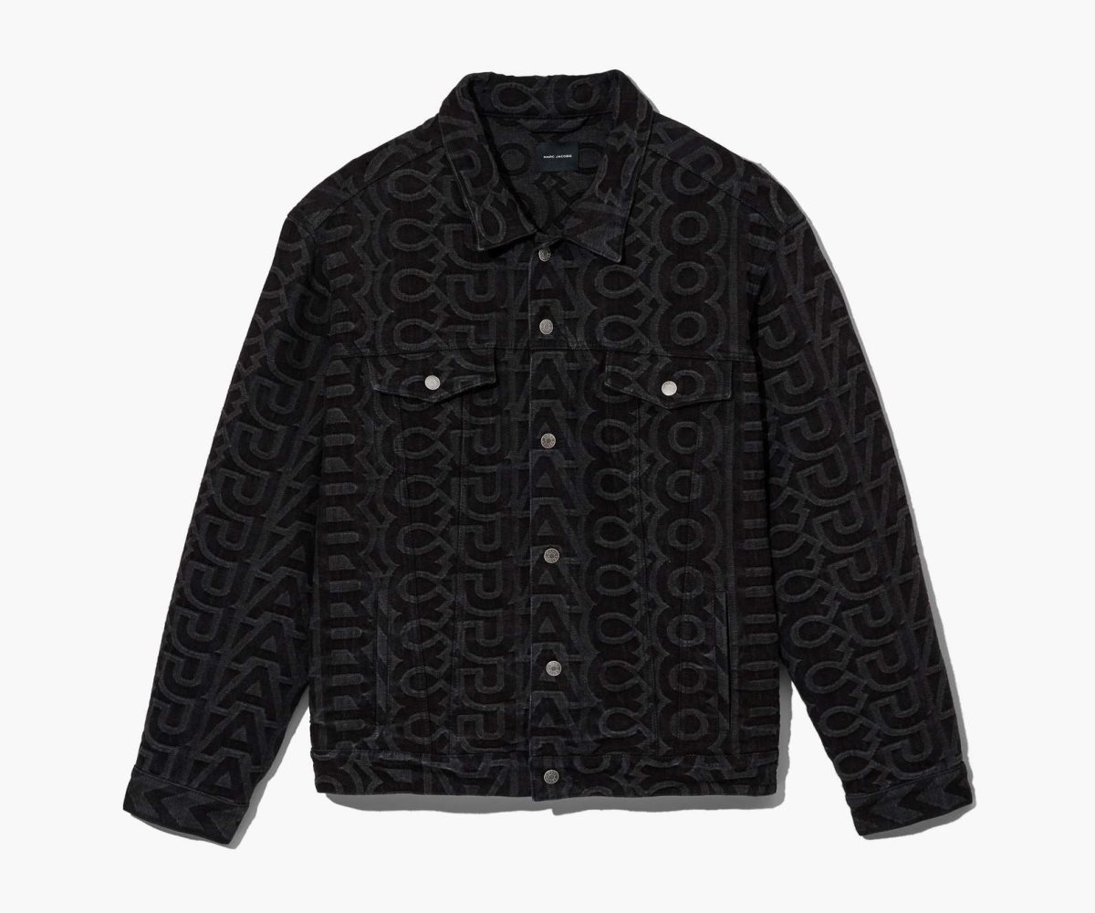 Marc Jacobs Monogram Denim Jacket Černé | EOGMX4960