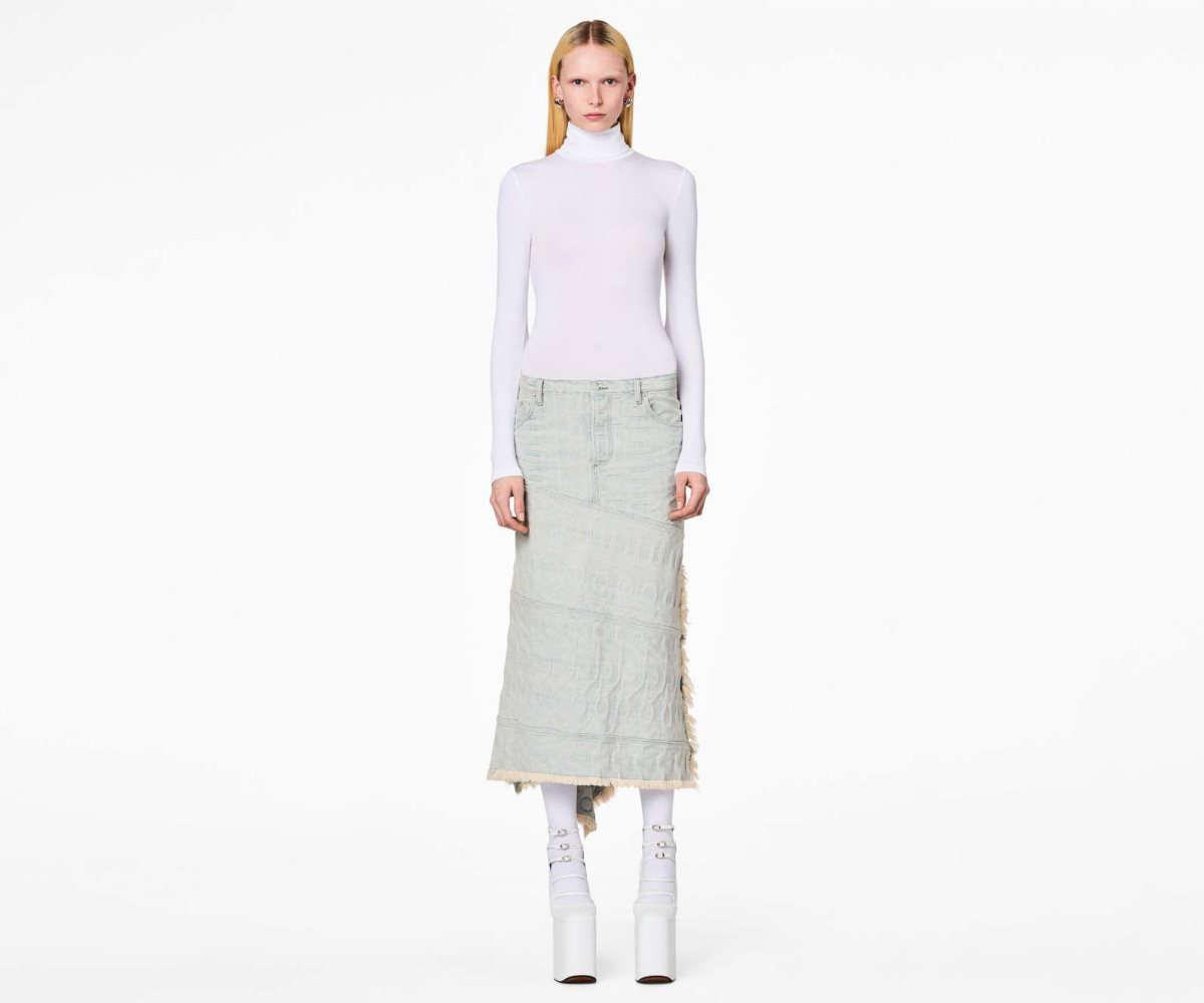 Marc Jacobs Monogram Denim Skirt Blankyt | AFHTL9684