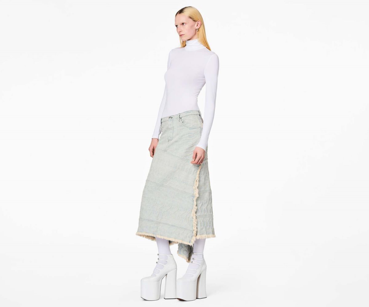 Marc Jacobs Monogram Denim Skirt Blankyt | AFHTL9684