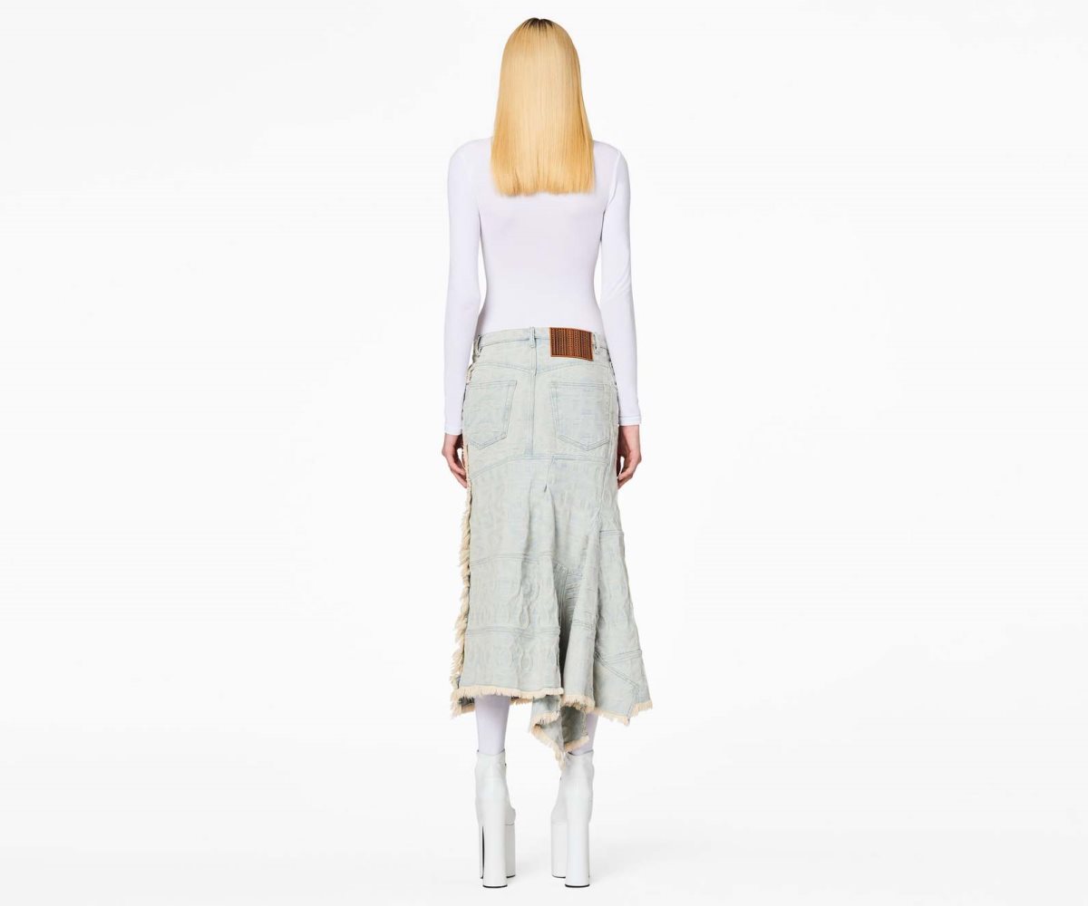 Marc Jacobs Monogram Denim Skirt Blankyt | AFHTL9684