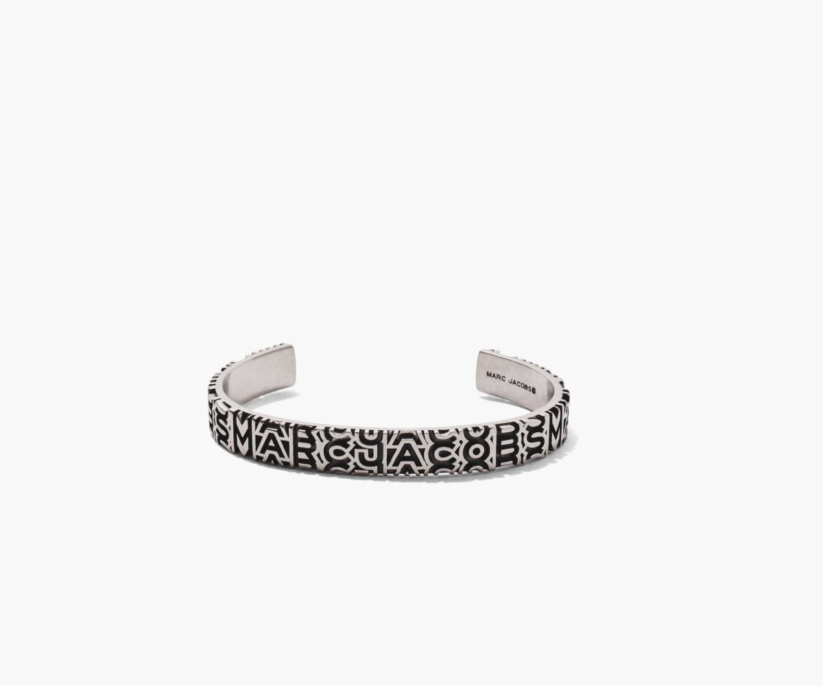 Marc Jacobs Monogram Engraved Bracelet Stříbrné | IKMCU1845