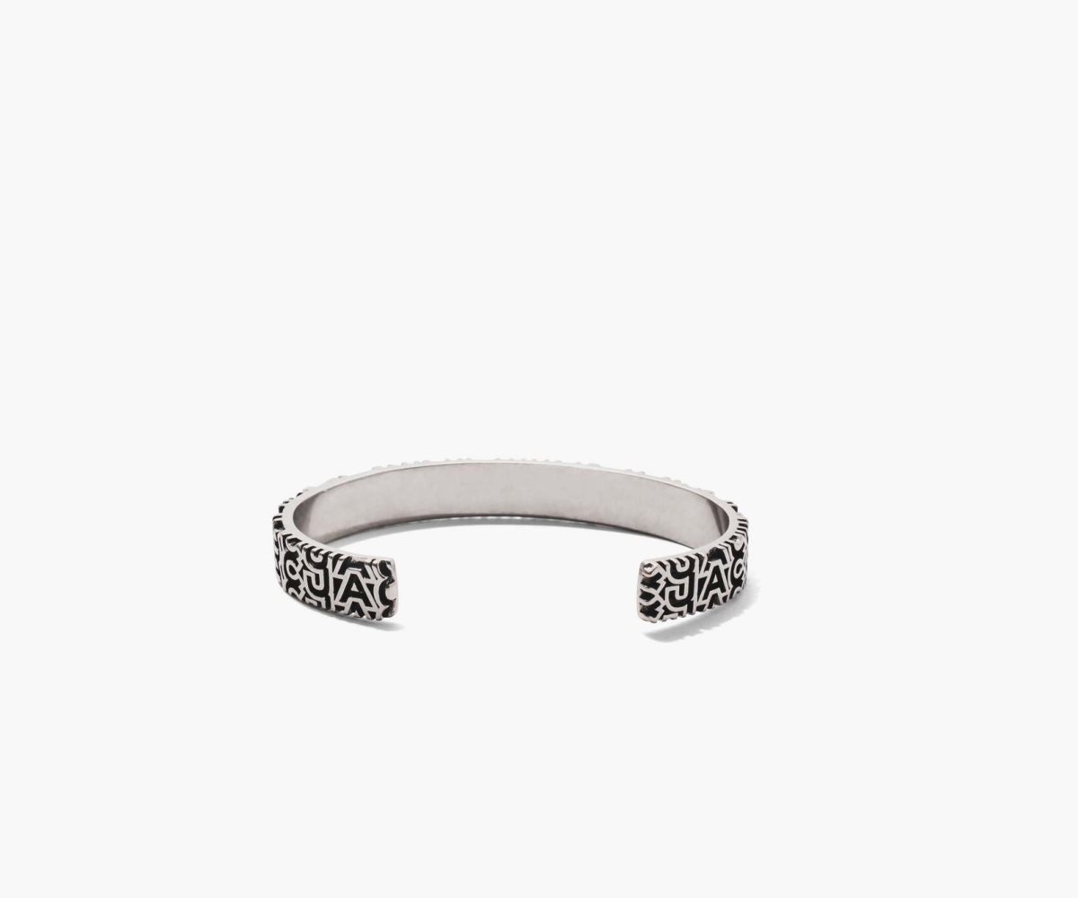 Marc Jacobs Monogram Engraved Bracelet Stříbrné | IKMCU1845