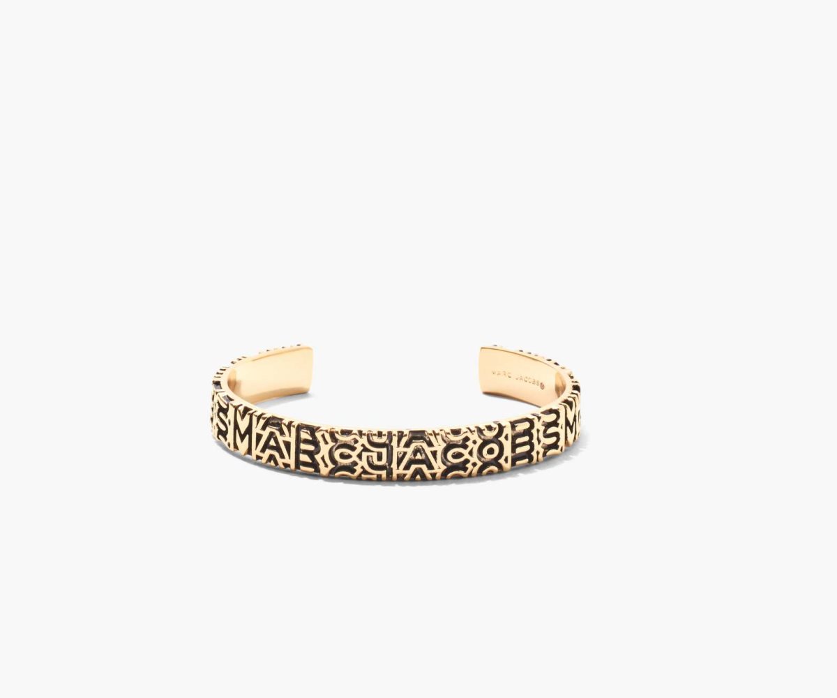 Marc Jacobs Monogram Engraved Bracelet Zlaté | RPGAZ3541