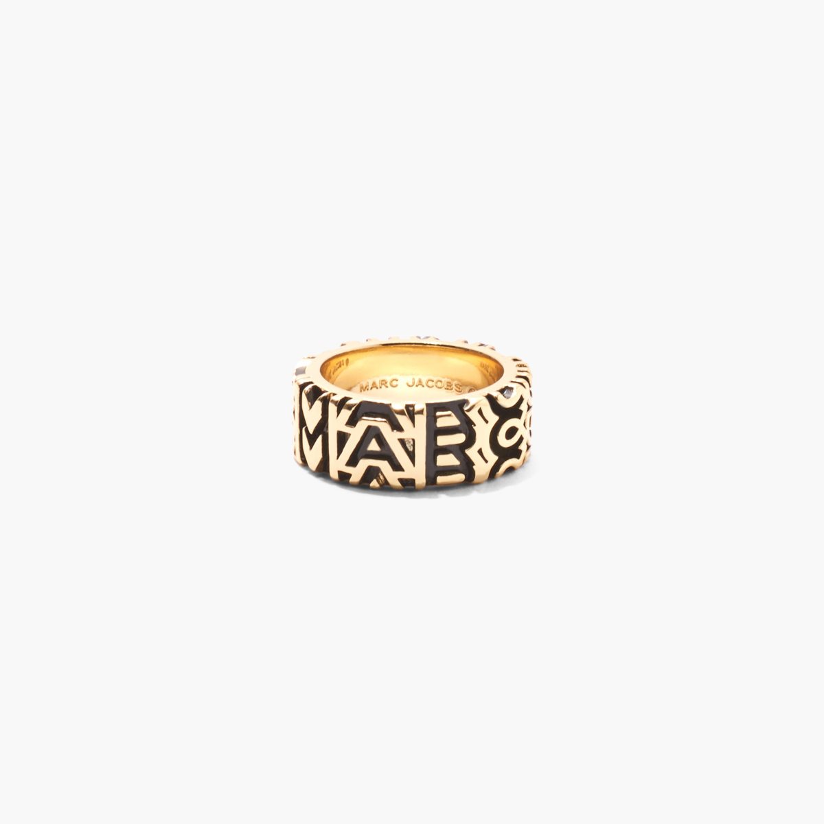 Marc Jacobs Monogram Engraved Ring Zlaté | QVBFT3809