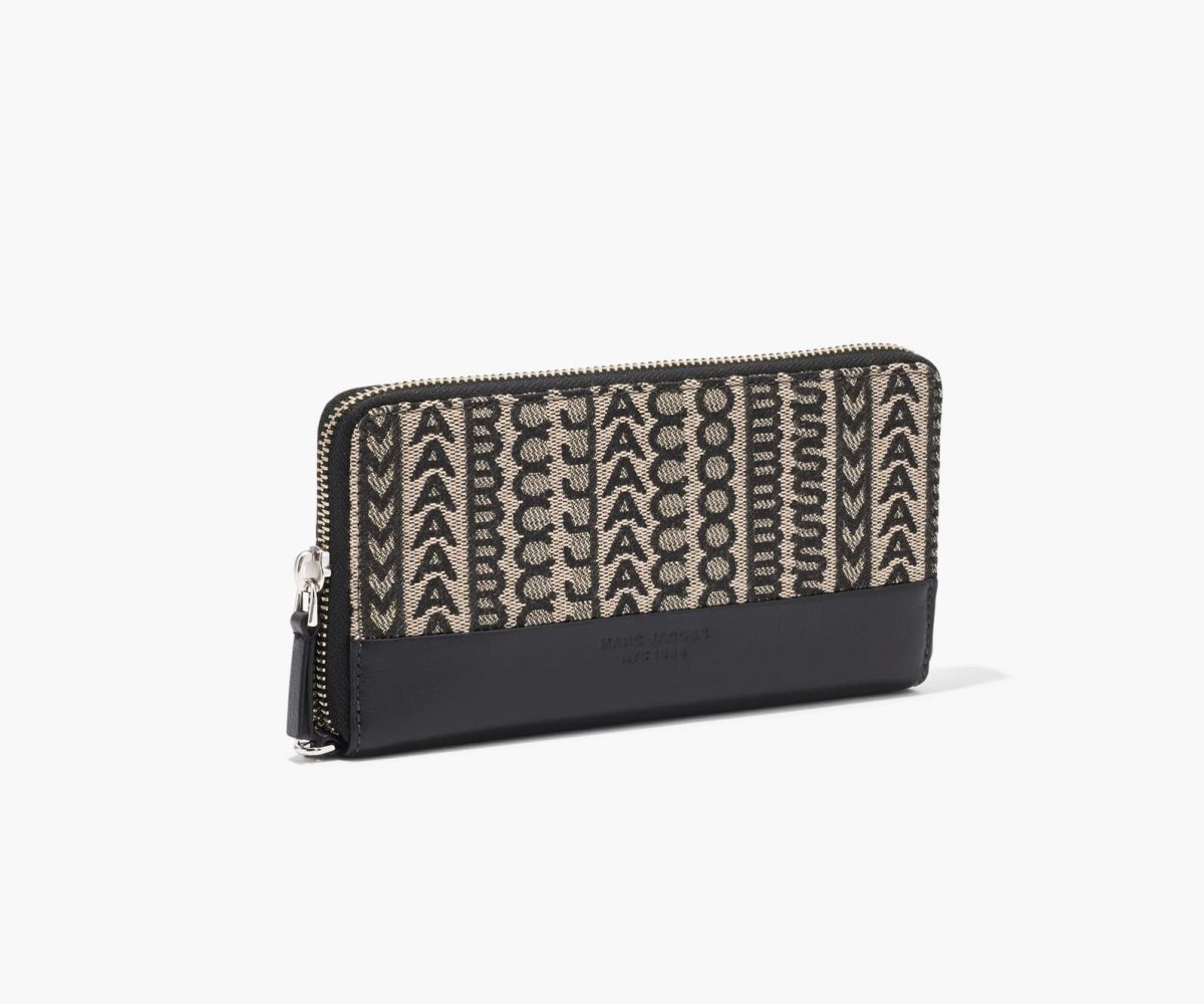 Marc Jacobs Monogram Jacquard Continental Wristlet Wallet Béžový Viacfarebný | LNFJS2643