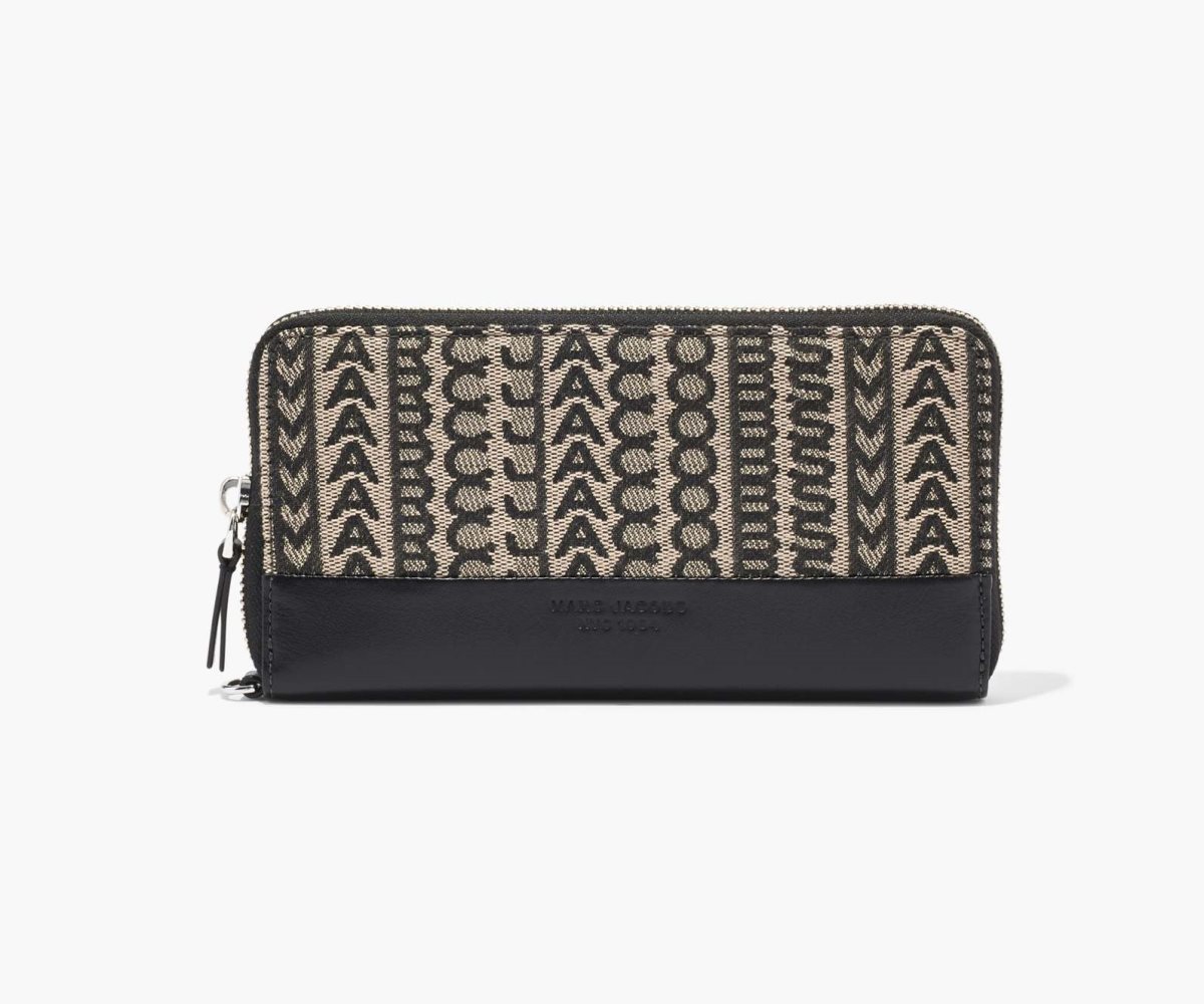 Marc Jacobs Monogram Jacquard Continental Wristlet Wallet Béžový Viacfarebný | LNFJS2643