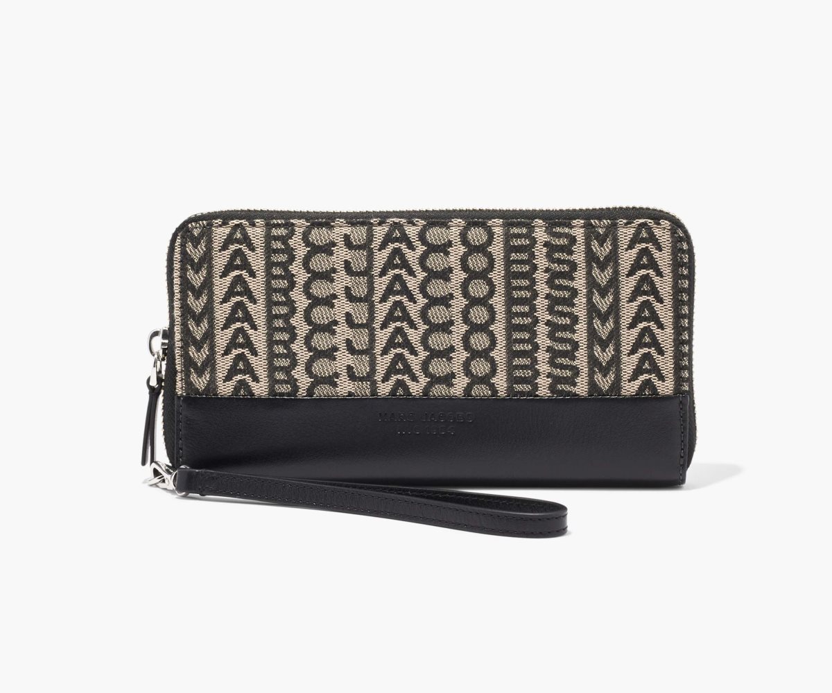 Marc Jacobs Monogram Jacquard Continental Wristlet Wallet Béžový Viacfarebný | LNFJS2643