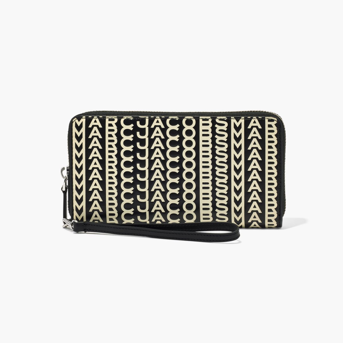 Marc Jacobs Monogram Læder Continental Wristlet Wallet Černé Bílé | QBNLU5730