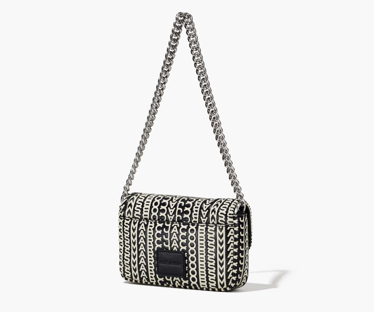 Marc Jacobs Monogram Læder J Marc Mini Bag Černé Bílé | LRMPA8475