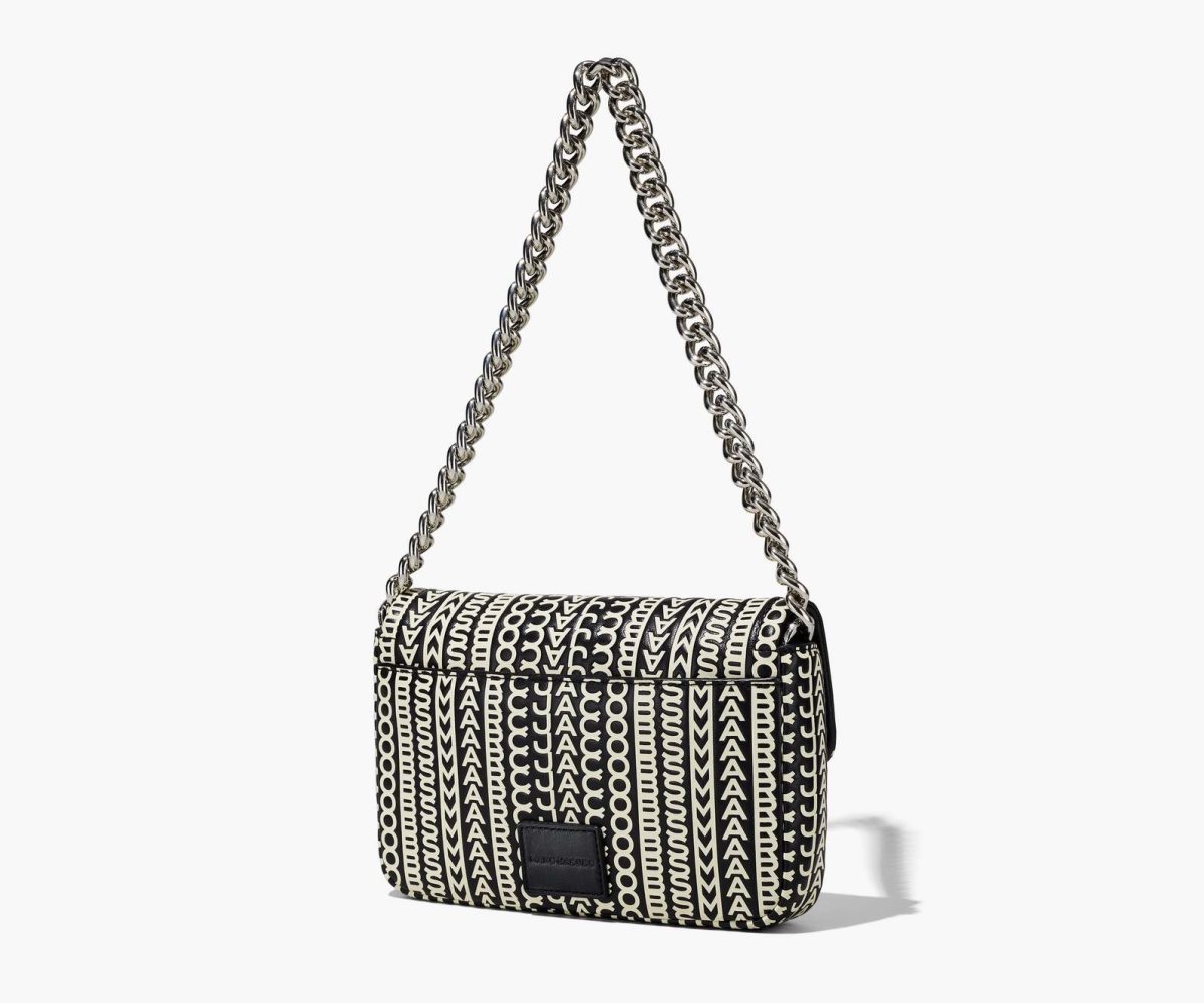 Marc Jacobs Monogram Læder J Marc Shoulder Bag Černé Bílé | BATGY4027