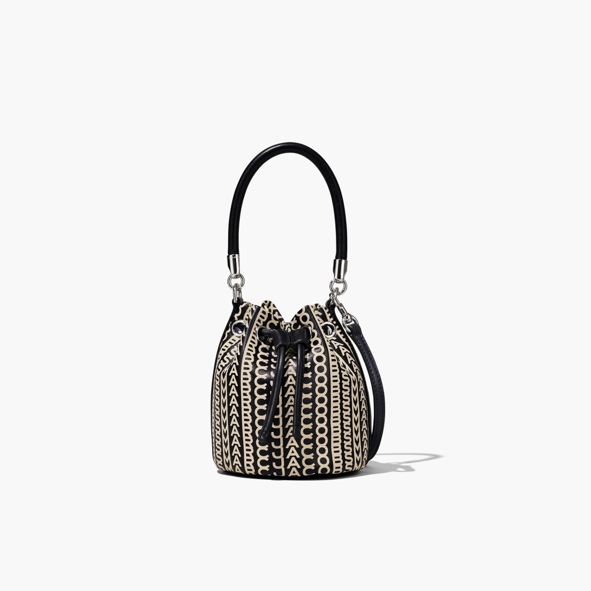 Marc Jacobs Monogram Læder Micro Bucket Bag Černé Bílé | EKLPA0167