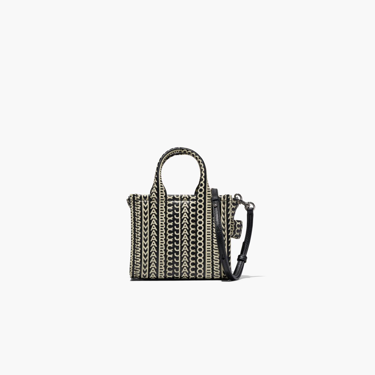 Marc Jacobs Monogram Læder Micro Tote Černé Bílé | EWAXY5907