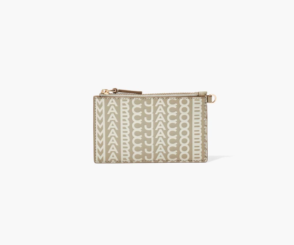 Marc Jacobs Monogram Læder Top Zip Wristlet Hnědožlutý | PYLJM0318